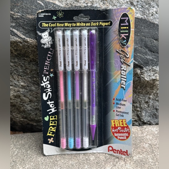 Pentel Milky Gel Roller Pen Set HARD TO FIND - Picture 1 of 5